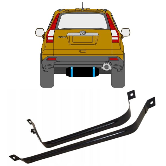 Trakovi za pritrditev rezervoarja goriva za Honda CR-V 2006-2011 15018