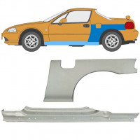 Popravni panel celotnega praga in zadnjega blatnika za Honda Civic CRX Del Sol 1992-1998 / Leva 11144