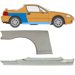 Popravni panel celotnega praga in zadnjega blatnika za Honda Civic Del Sol 1992-1998 / Desna / Komplet 11143