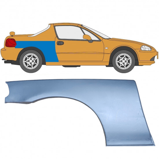 Bok delni za Honda Civic CRX Del Sol 1992-1998 / Desna 5649