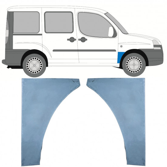 Popravni panel prednjega blatnika za Fiat Doblo 2001-2010 / Levo+Desno / Komplet 9739