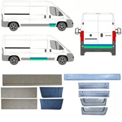 Notranji in zunanji popravni panel vrat za Peugeot Boxer 2006-2025 / Levo+Desno / Komplet 14510