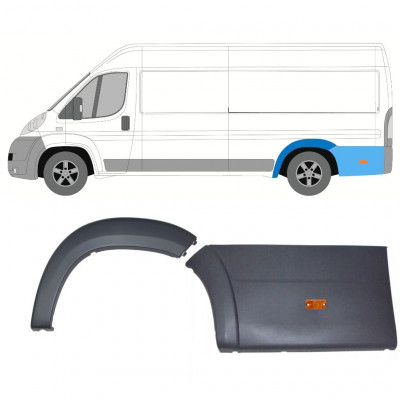 Obloga stranskega dela zadnjega blatnika z lučjo za Fiat Ducato Boxer Relay 2006-2018 / Leva / Komplet 10246