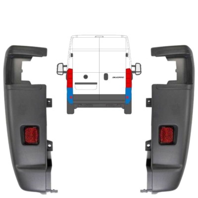Vogal zadnjega odbijača 270 stopinj za Fiat Ducato 2006-2018 / Levo+Desno / Komplet 9835