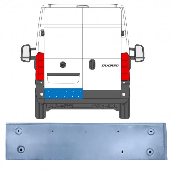 Popravni panel zadnjih vrat za Fiat Ducato 2006- / Leva 11669