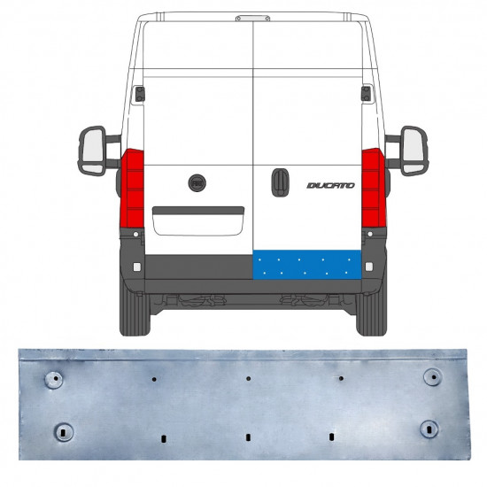 Popravni panel zadnjih vrat za Fiat Ducato 2006- / Desna 11667