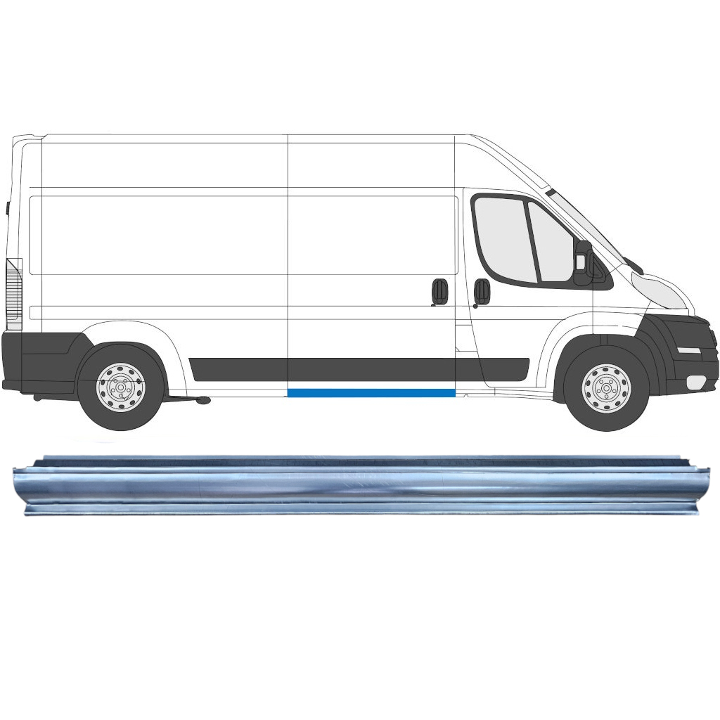 Popravni Panel Praga Drsnih Vrat Za Fiat Ducato 2006-2025 / Levo = Desno (Simetrično) 5947