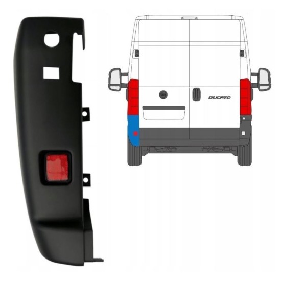 Vogal zadnjega odbijača 180 stopinj