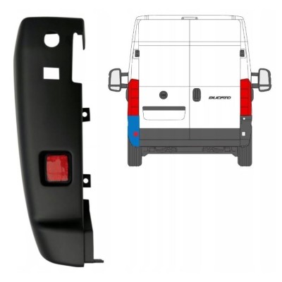 Vogal zadnjega odbijača 180 stopinj za Opel Movano 2021- / Leva 16037