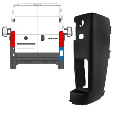 Vogal zadnjega odbijača 180 stopinj za Fiat Ducato 2018- / Desna 15204