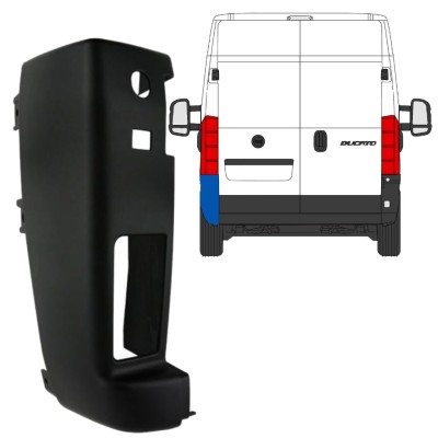 Vogal zadnjega odbijača 180 stopinj za Peugeot Boxer 2018- / Leva 15439