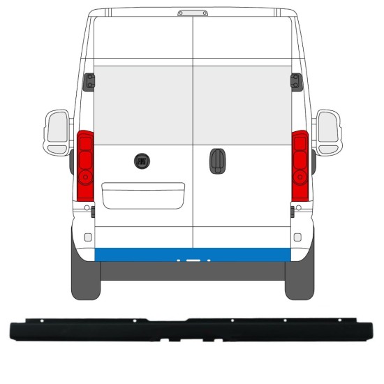 Hátsó lökhárító vonóhorog-nyílással za Peugeot Boxer 2018- 16165