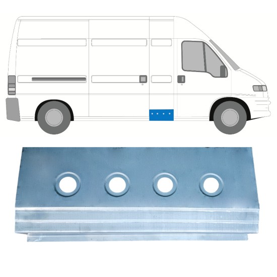 Notranji popravni panel praga za Citroen Jumper 1994-2006 / Levo = Desno (simetrično) 17305