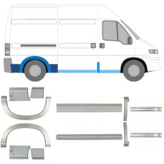 Reparaturni del praga in zadnjega blatnika za Fiat Ducato 1994-2006 / Komplet 11523
