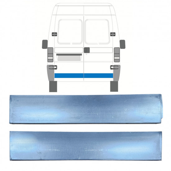 Popravni panel spodnjih zadnjih vrat za Fiat Ducato Boxer Relay Jumper 1994-2006 / Levo+Desno / Komplet 9748