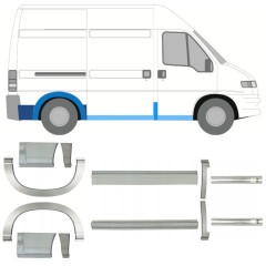 Reparaturni del praga in zadnjega blatnika za Fiat Ducato 1994-2006 / Komplet 11522
