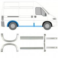 Reparaturni del praga in zadnjega blatnika za Fiat Ducato Boxer Relay 1994-2006 / SWB / Komplet 11516