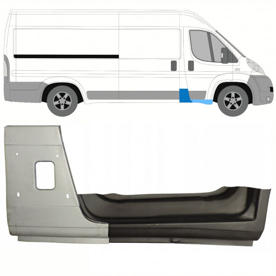 Popravni panel stebrička + Prag za Fiat Ducato 2006- / Desna / Komplet 8742