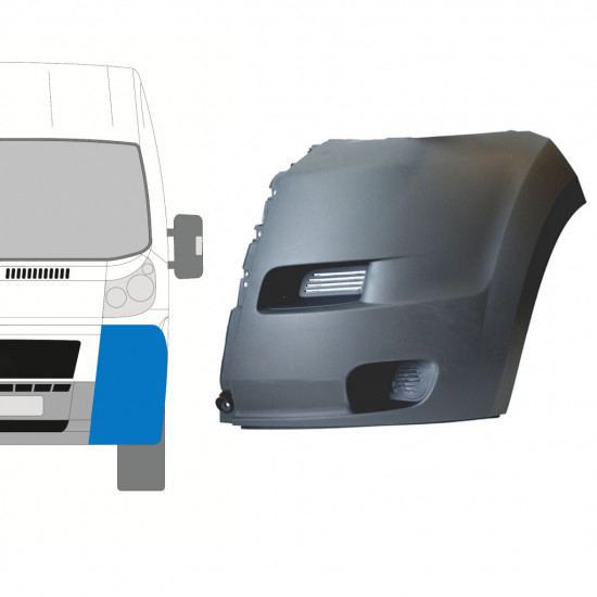 Vogal sprednjega odbijača za Fiat Ducato 2006-2014 / Leva 7474