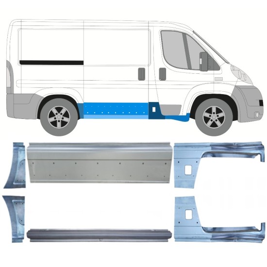 Set popravnih panelov za Fiat Ducato 2006-2025 / Levo+Desno / 14813