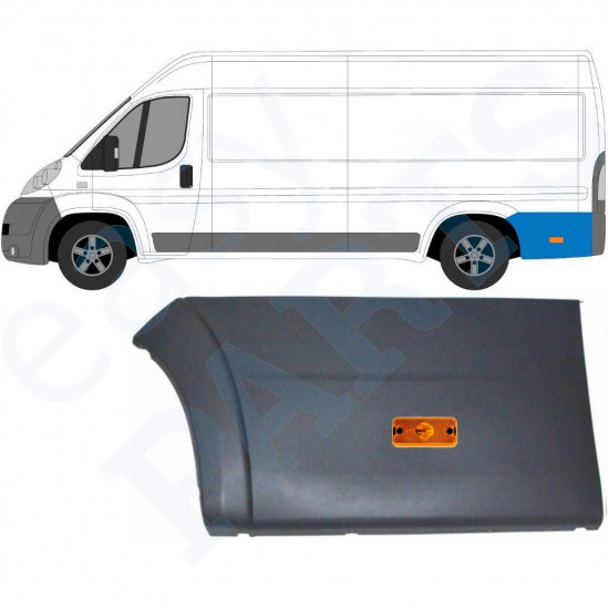 Zadnja stranska obloga z lučjo za Fiat Ducato 2006- / LWB / Leva /  10681