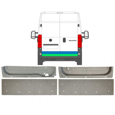 Popravni panel zadnjih vrat za Fiat Ducato 2006- / Komplet 11676
