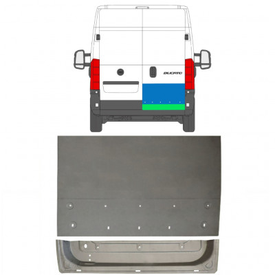 Popravni panel zadnjih vrat za Fiat Ducato 2006- / Desna / Komplet 11680