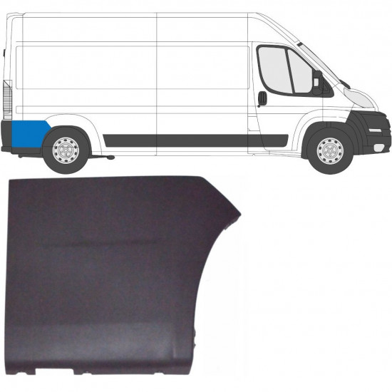Obloga stranskega dela zadnjega blatnika za Fiat Ducato 2006- / Desna 6552