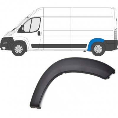 Obloga stranskega dela zadnjega blatnika za Fiat Ducato 2006- / Leva 6555