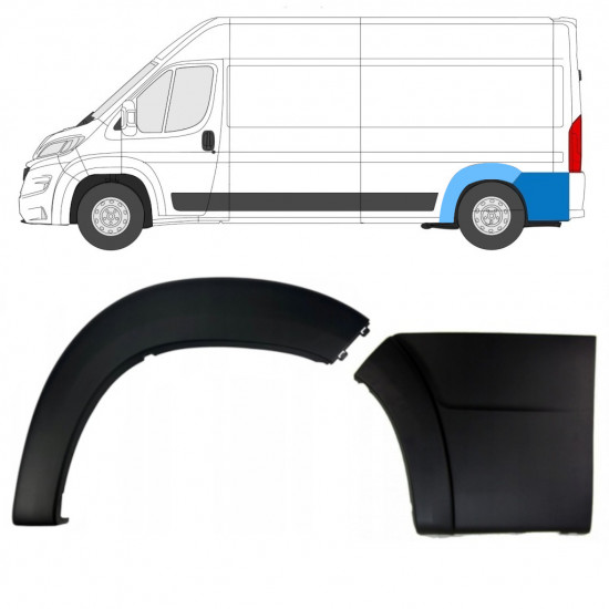 Zadnja stranska obloga za Fiat Ducato 2018- / Leva / Komplet 10957