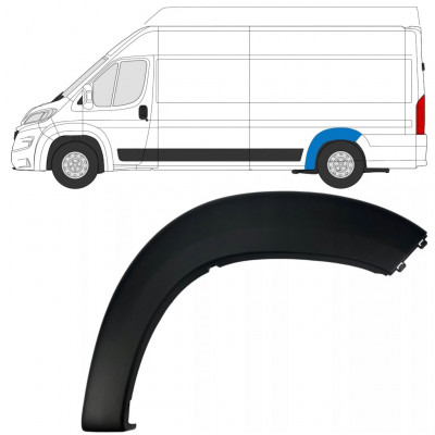 Obloga stranskega dela zadnjega blatnika za Fiat Ducato 2018- / Leva 7797