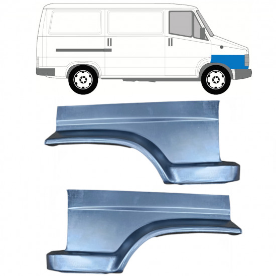 Popravni panel prednjega blatnika za Fiat Ducato / C25 / J5 1990-1994 / Levo+Desno / Komplet 9819