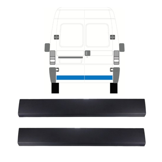 Obloga stranskega dela zadnjih vrat za Fiat Ducato 1994-2002 / Levo+Desno / Komplet 9856