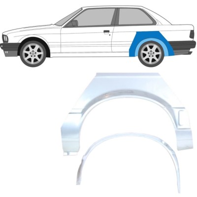 Notranji in zunanji popravni panel zadnjega blatnika za BMW 3 E30 1987-1994 / Leva / Komplet 10852