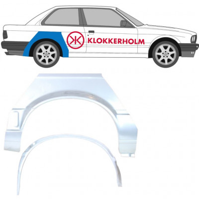 Notranji in zunanji popravni panel zadnjega blatnika za BMW 3 E30 1987-1994 / Desna / Komplet 10851