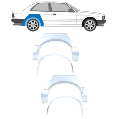 Notranji in zunanji popravni panel zadnjega blatnika za BMW 3 E30 1987-1994 / Komplet 10853