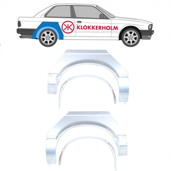 Notranji in zunanji popravni panel zadnjega blatnika za BMW 3 E30 1982-1987 / Komplet 10850