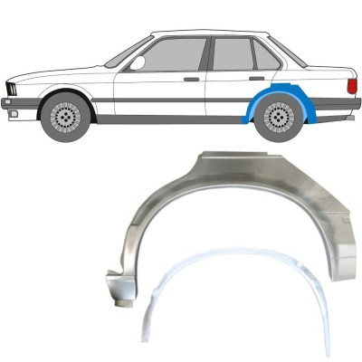 Notranji in zunanji popravni panel zadnjega blatnika za BMW 3 E30 1982-1987 / Leva / Komplet 10858