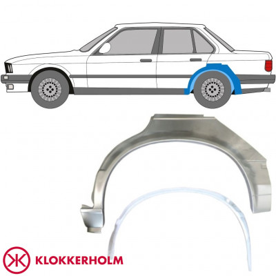 Notranji in zunanji popravni panel zadnjega blatnika za BMW 3 E30 1982-1987 / Leva / Komplet 10858