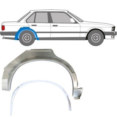 Notranji in zunanji popravni panel zadnjega blatnika za BMW 3 E30 1982-1987 / Desna / Komplet 10857