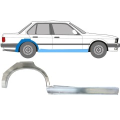 Popravni panel celotnega praga in zadnjega blatnika za BMW 3 E30 1982-1987 / Desna / Komplet 11237