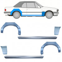 Popravni panel praga + sprednji + zadnji blatnik za BMW 3 E30 1985-1987 CABRIO / Komplet 12573