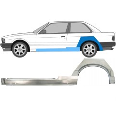 Popravni panel celotnega praga in zadnjega blatnika za BMW 3 E30 1987-1994 / Leva / Komplet 11506