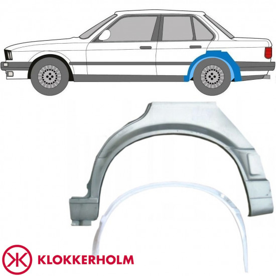 Notranji in zunanji popravni panel zadnjega blatnika za BMW 3 E30 1987-1994 / Leva / Komplet 10861