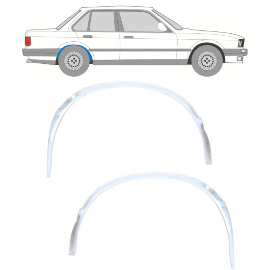 Bok delni notranji za BMW 3 E30 1982- / Levo+Desno / Komplet 10847