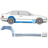 Popravni panel celotnega praga in sprednjega blatnika za BMW 3 E36 1990-2000 / Desna / COUPE / Komplet 17025