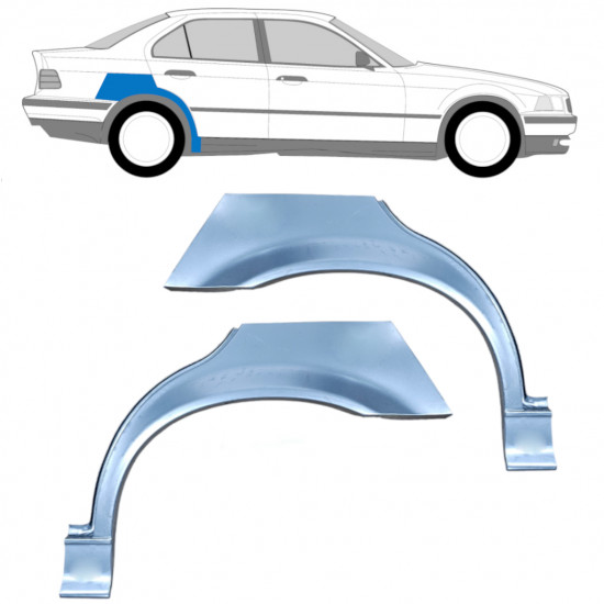 Bok delni za BMW 3 E36 1990-2000  / Levo+Desno / SEDAN / Komplet 6393