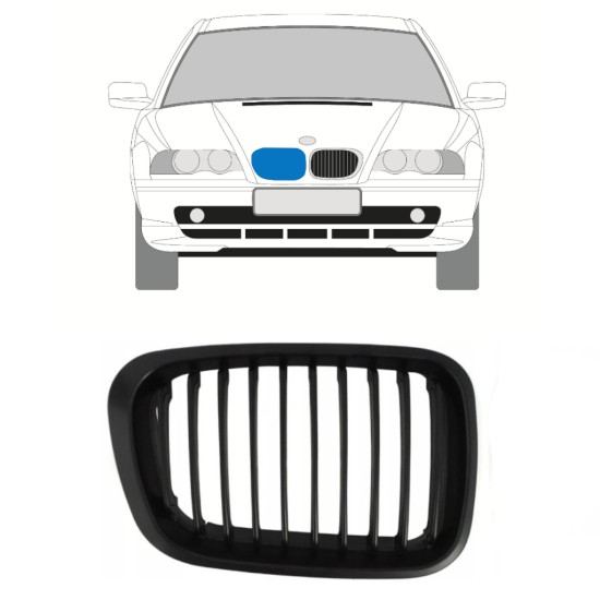 Rešetka za BMW 3 E46 1998-2006 / Desna 16301