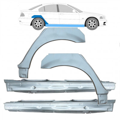 Reparaturni del praga in zadnjega blatnika za BMW E46 3 1998-2005 / Komplet 11245