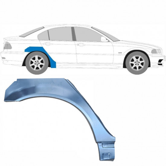 Popravni panel malega zadnjega blatnika za BMW E46 3 1998-2005 / Desna 6202